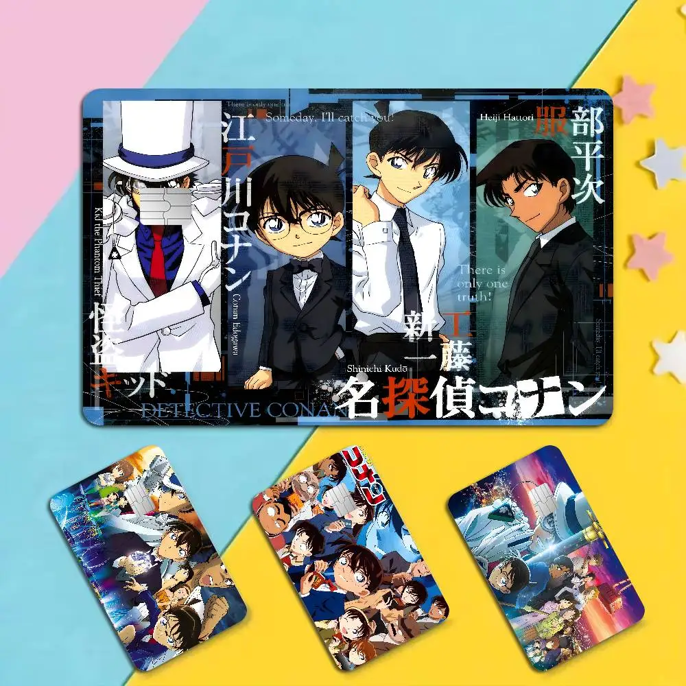 3D D-detective C-conan Anime Anmie Sticker Film Skin Cover for Credit Card Debit Bank Card Front