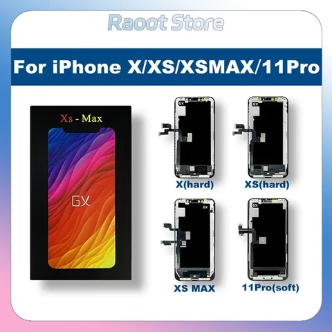GX AMOLED For iPhone XS Display XSMAX XR 11 OLED Best GX Hard OLED For iPhone X LCD Screen AMOLED Digitizer Assembly Replacement
