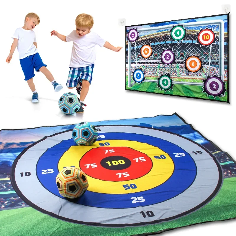 100/150CM Soccer Game Mat Set Outdoor Indoor Soccer Toys Multiplayer Competitive Soccer Games Children Football Training Gifts