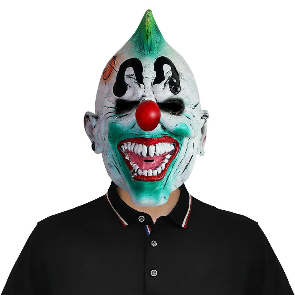 Gruselige Halloween-Clown-Maske aus Latex – Detail 2