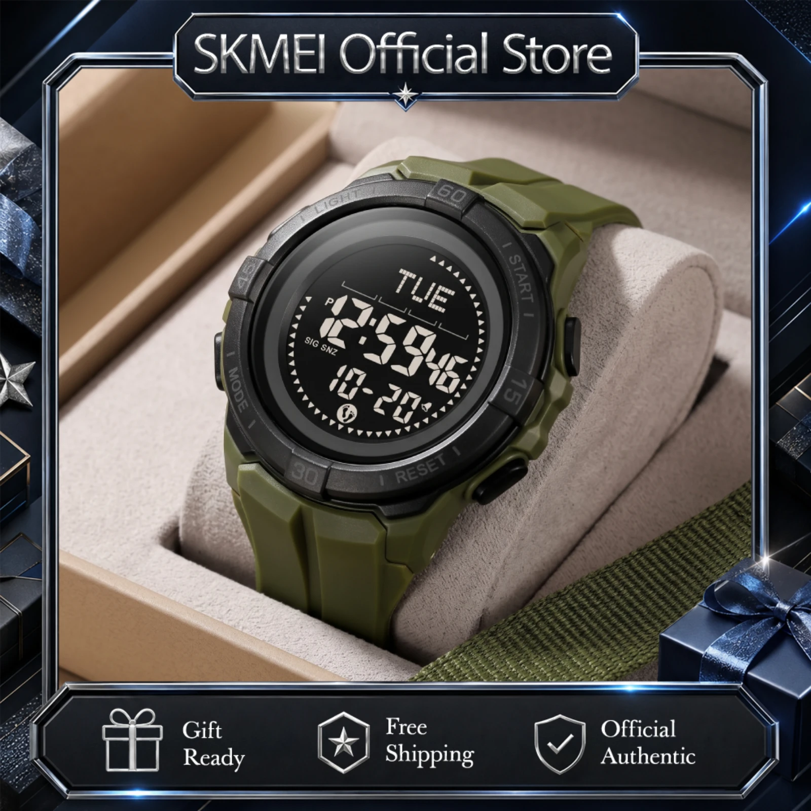 SKMEI Compass Calories Digital Watch 3D Pedometer Sports Wristwatches For Men Women Waterproof Data Storage Electronics Watches