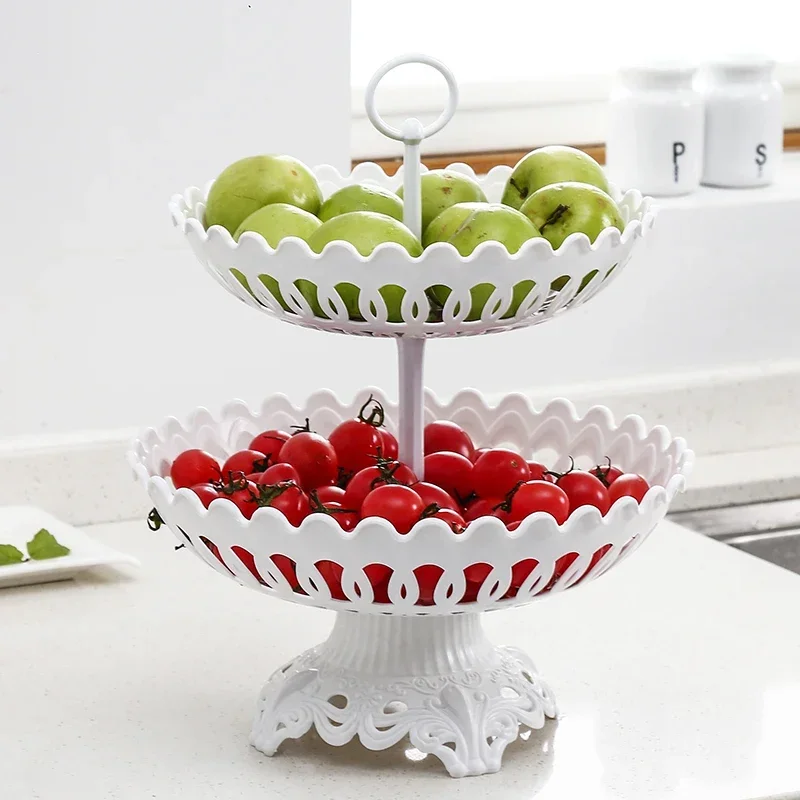 Tableware 3-Layer Kitchen Fruit Bowl Stand Creative Nordic Style Snack Fruit Dessert Plate Tableware For Wedding Buffet Party