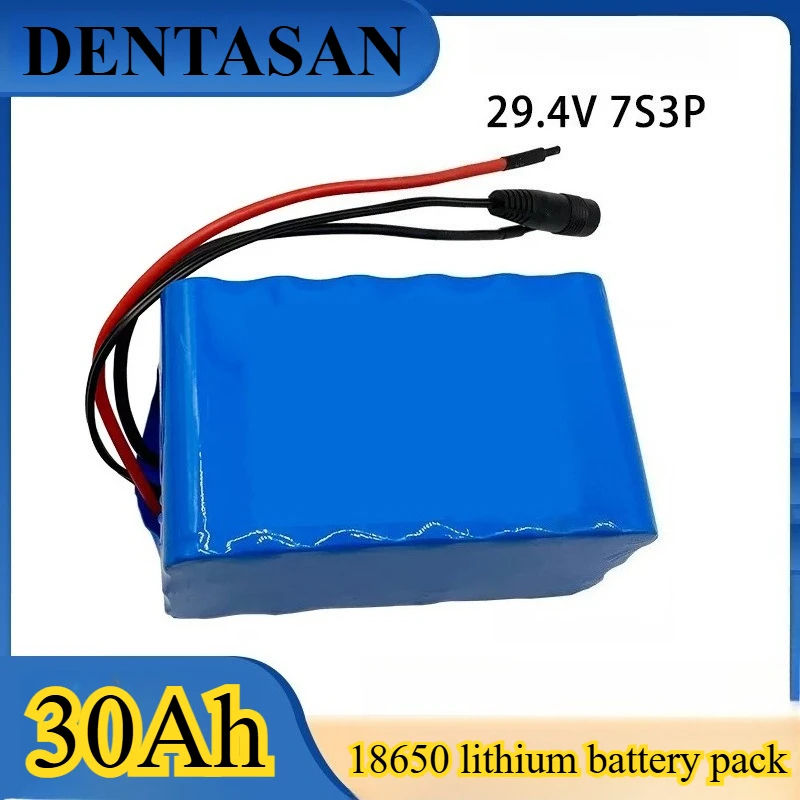 

24 В 30 Ач 7S3P 18650 литиевый аккумулятор подходит для электрического велосипеда, балансировочного велосипеда, перезаряжаемая батарея + BMS