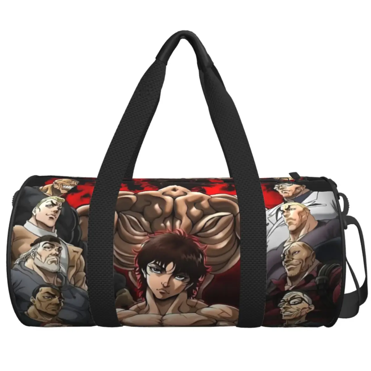 Baki Jack Yujiro Hanma Gym Bag Bodybuilding Manga Travel Training Sports Bags Men's Printed Large Capacity Colorful Fitness Bag