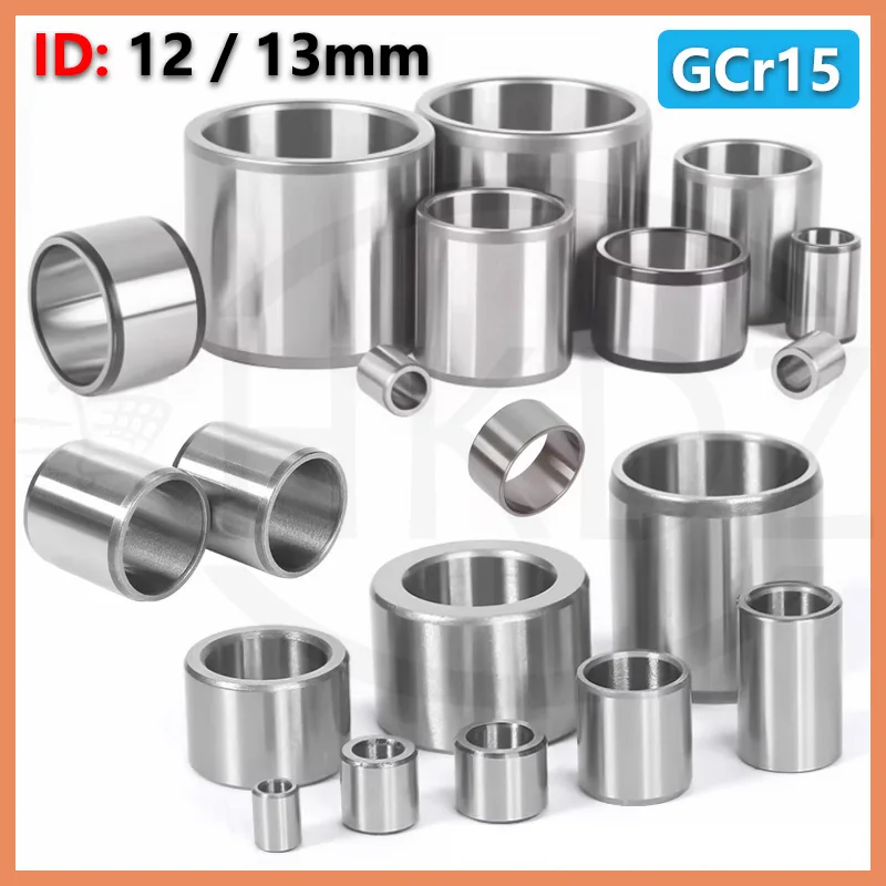 Bearing Steel Bushing ID 12mm 13mm Round Hollow Shaft Sleeve Wear Resistant Guide Standoff Spacers OD 14-25mm Length 4-40mm