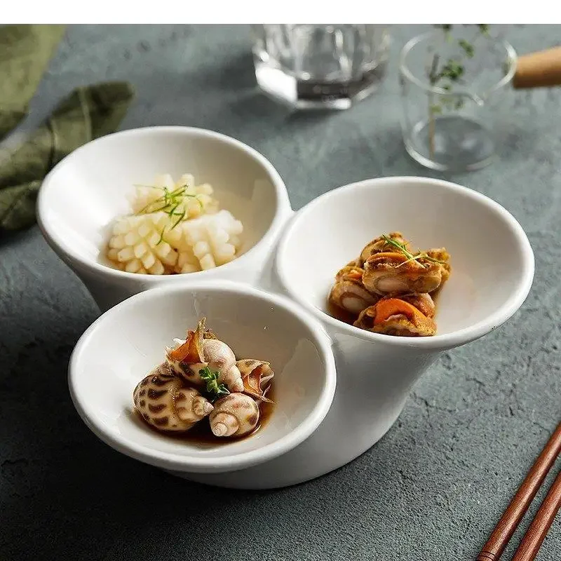 

Ceramic Dinner Plate Restaurant Pure White Snack Dessert Sushi Plates Sashimi Household Tableware
