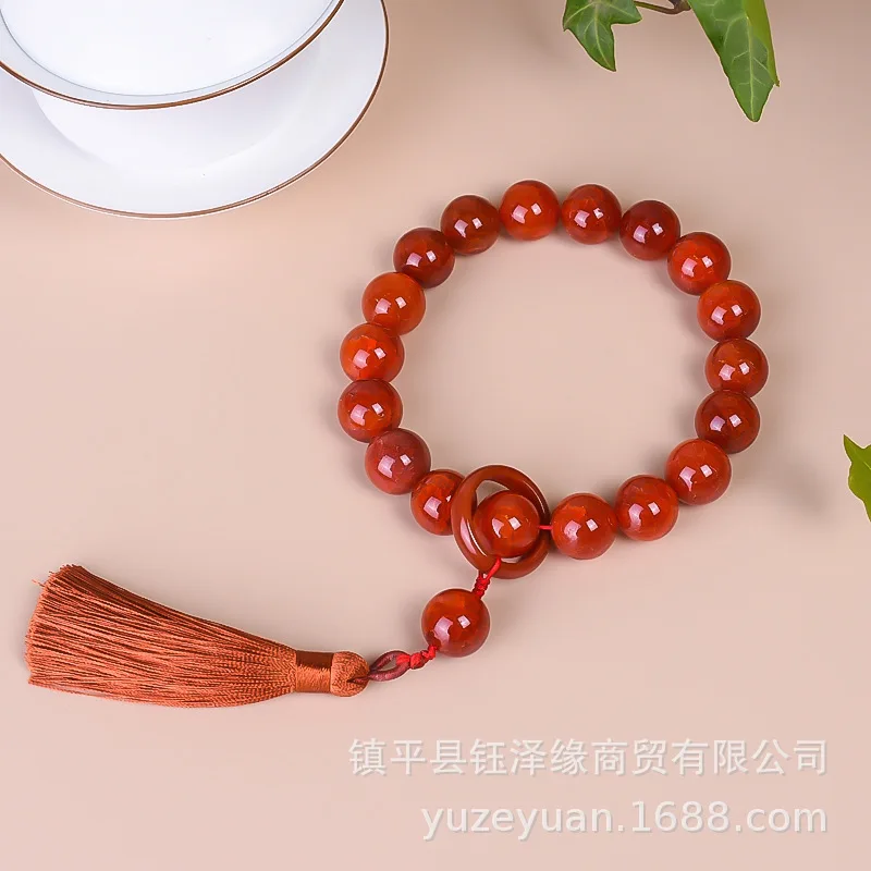 Natural Scale Agate Handheld Jade Necklace Buddha Prayer Beads Bodhi Hand Bracelet Men And Women