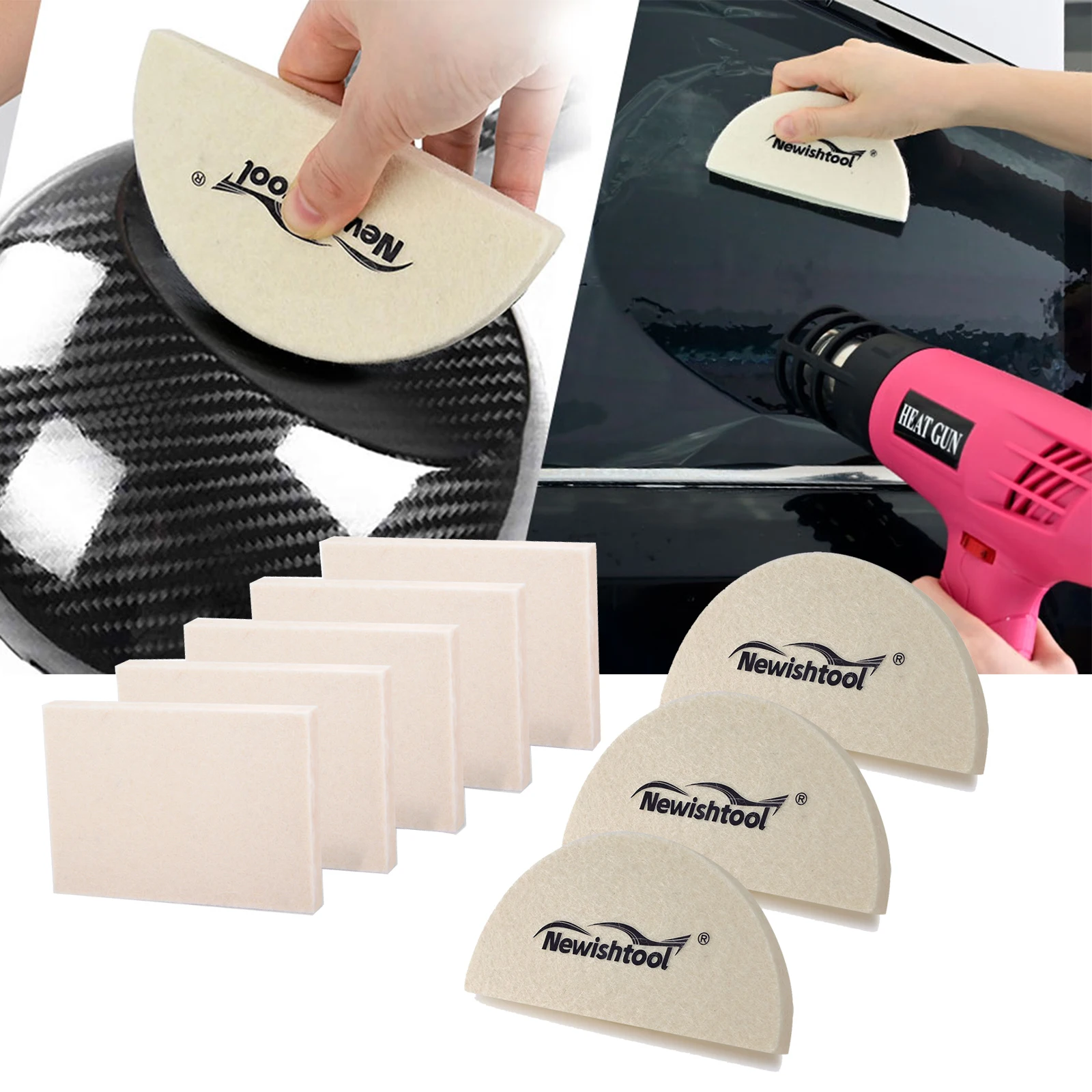 EHDIS Vinyl Wool Squeegee Car Wrapping Tools Film Decals Installation Window Tint Squeegee Water Removal Glass Cleaning Soft Scr