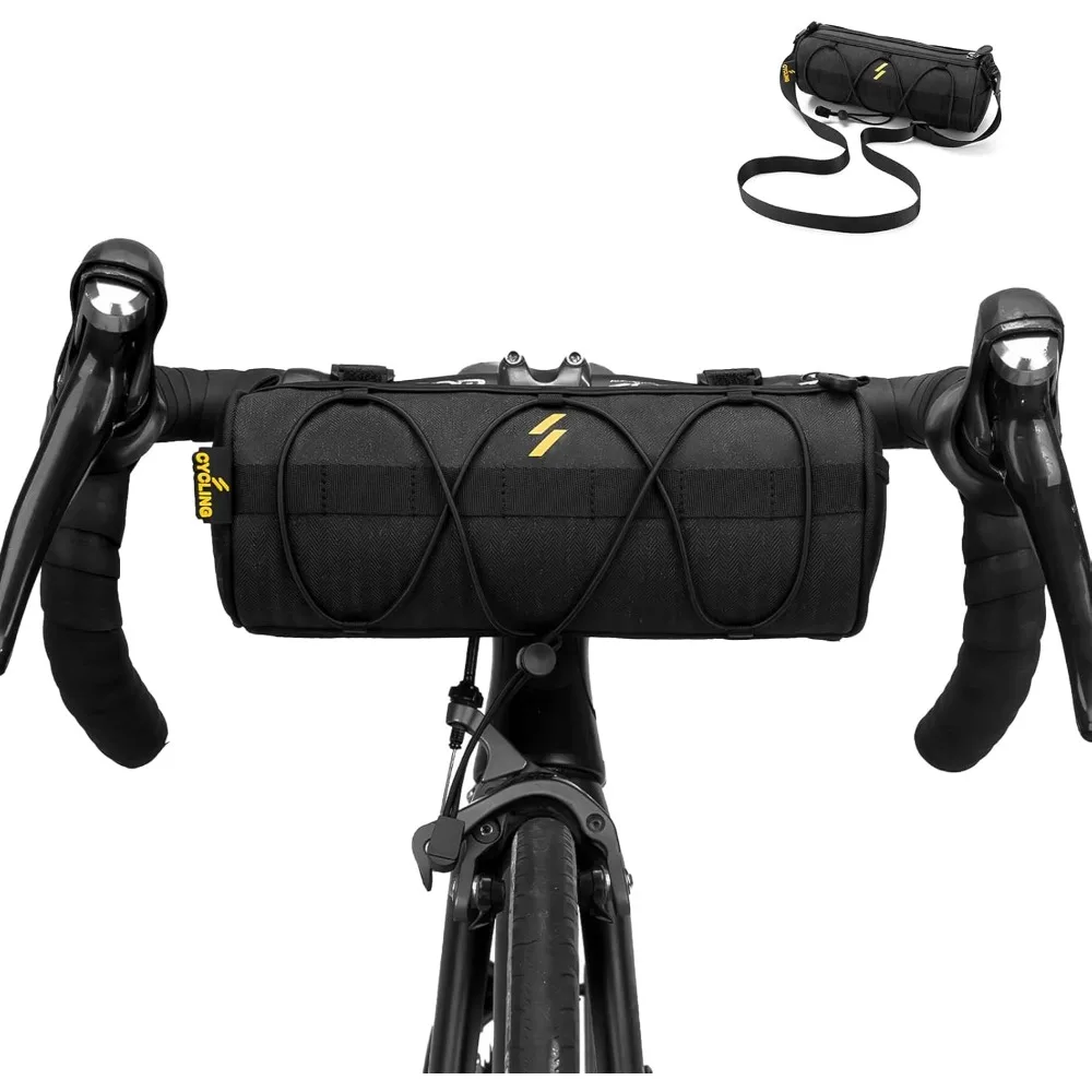 

Bike Handlebar Bag Small Bicycle Handle Bar Bag Handy Front Bike Bags Handlebar Storage Pouch Pack with Shoulder Strap Little M