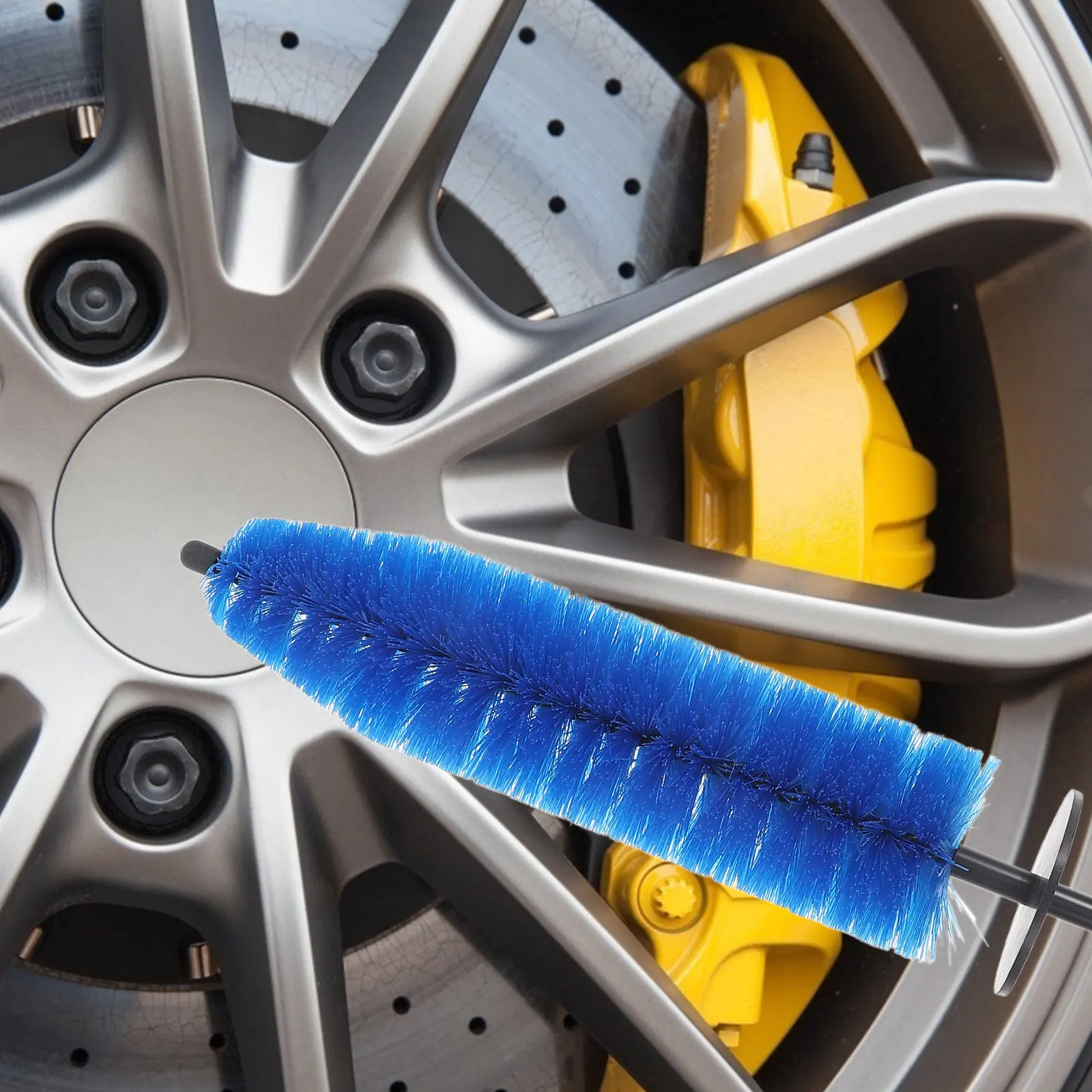 Car Wheel Rim Brush Versatile Portable Detailing Tool Soft Tire Cleaner Brush for Car Washing and Vehicle Exterior Cleaning