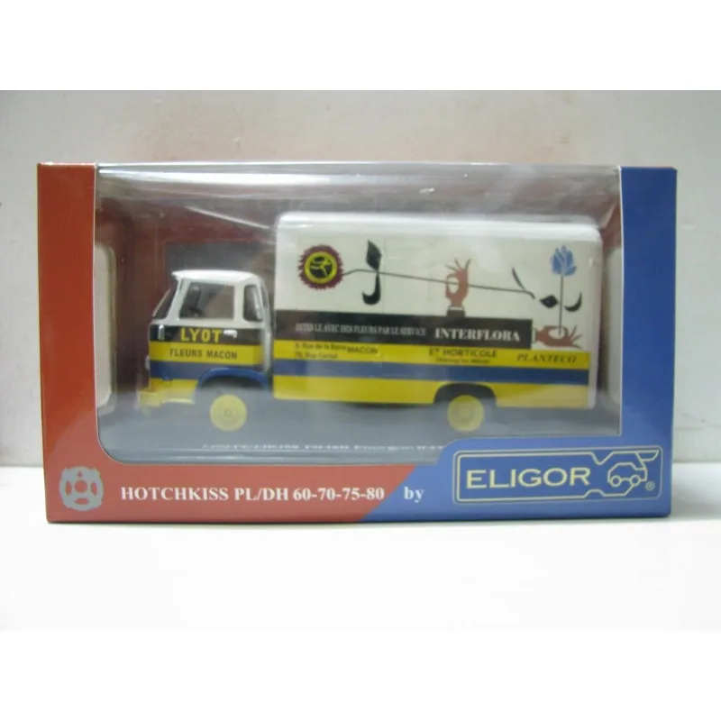 diecast-eligor-1-43-scale-hotchkiss-dh60-fourgon-interflora-truck-alloy-car-model