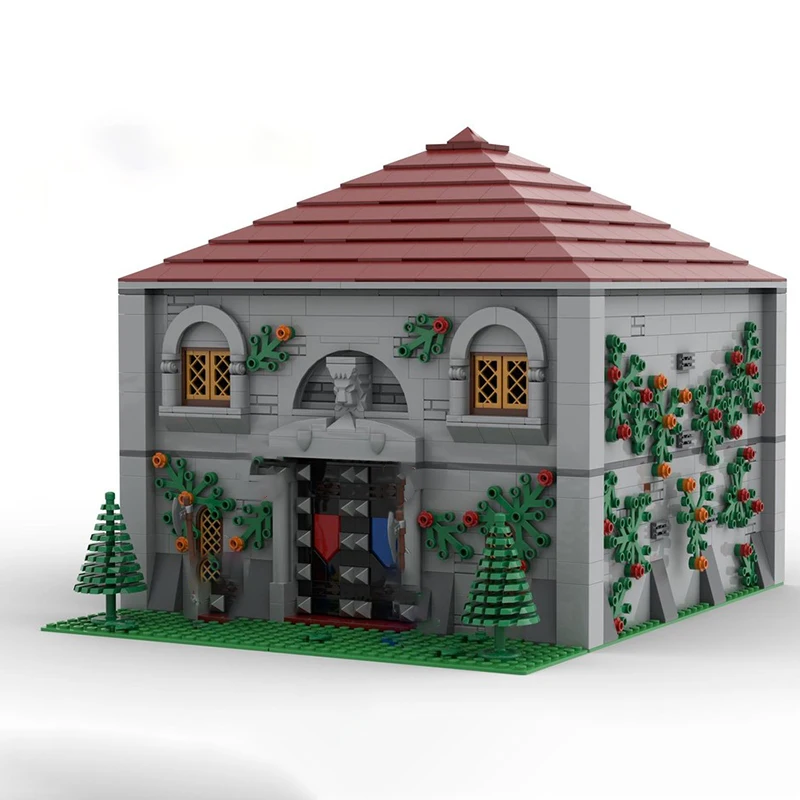 Mittelalterliche Burg Moc Bausteine Die Königsbibliothek Modellbau Technologie Modulare Blöcke Geschenk Weihnachten Spielzeug DIY Montage