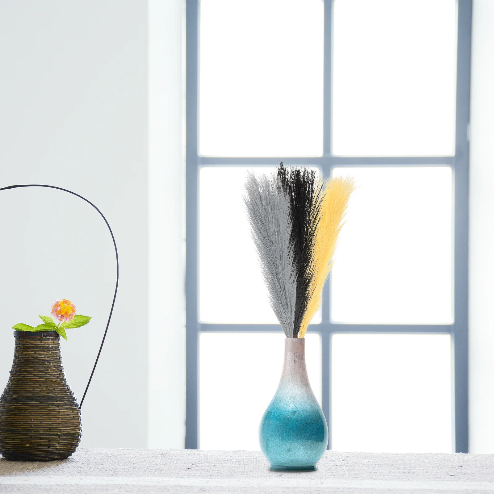 

3Pcs Eternal Flower Faux Pampas Grass Artificial Pampas for Wedding Photography Home Decoration Vase Flower Arrangement