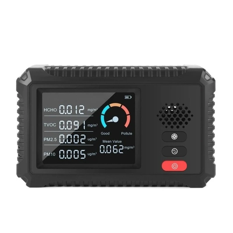 Multifunctional Air Quality Detector Formaldehyde TVOC CO2 PM2.5 Monitor For Home Indoor Environment Testing