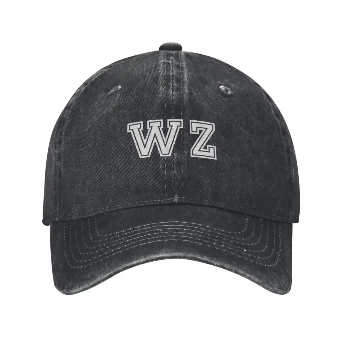 W.Z. Varsity Initials Varsity Letters Black And White Personalised Gift Baseball Cap Designer Cap Mens Caps Women's