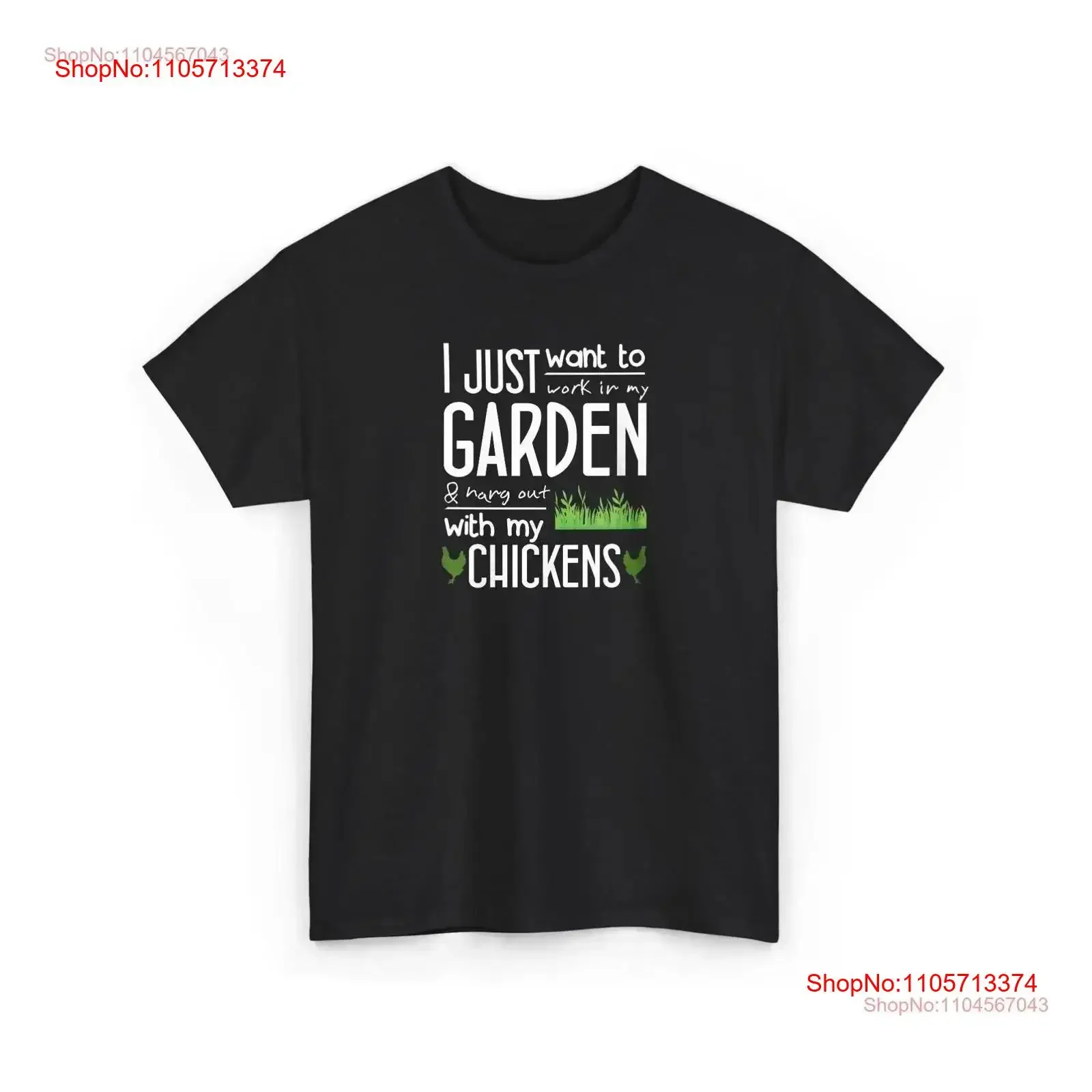 Funny Gardening T Shirt I Just Want to Garden and Hang Out with My Chickens Chicken Lover Backyard Farming Homestead vintage