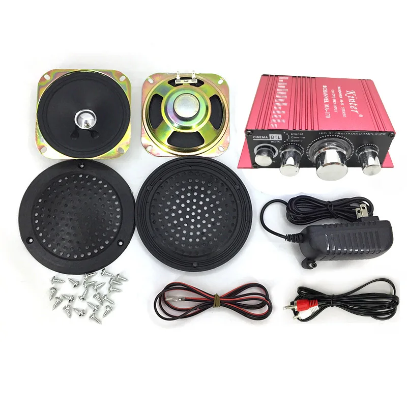 Kinter MA-170 2 Channel Amplifier Kit Handover HIFI Stereo CD DVD MP3 Input with speaker and Speaker Grill