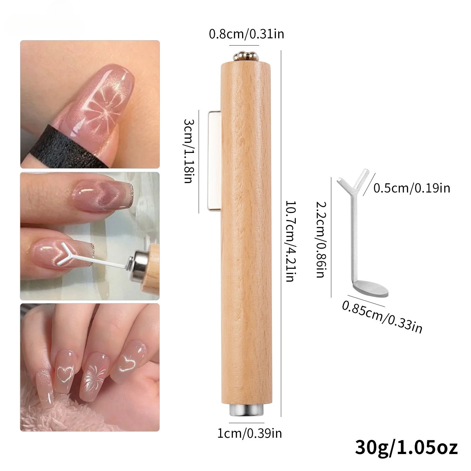 อุปกรณ์ทำเล็บยอดนิยม แม่เหล็กตาแมวรูปหัวใจแบบ Y  แม่เหล็กตาแมวรูปหัวใจ (ไม่ใช่แม่เหล็ก)