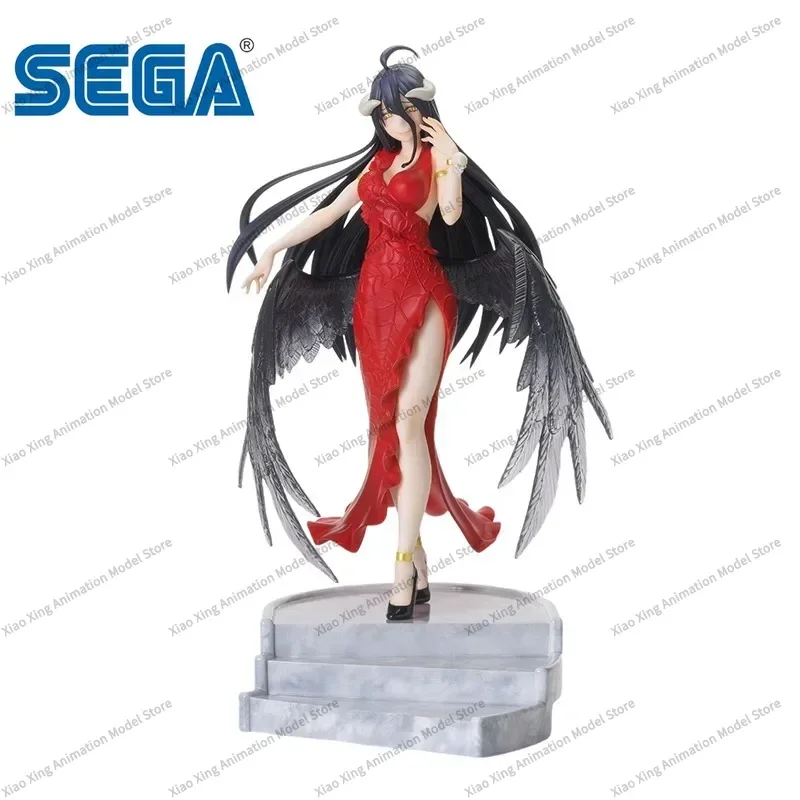 SEGA Original OVERLORD Anime Figure Albedo Ceremonial Dress Action Figure Toys for Kids Gift Collectible Model Ornaments