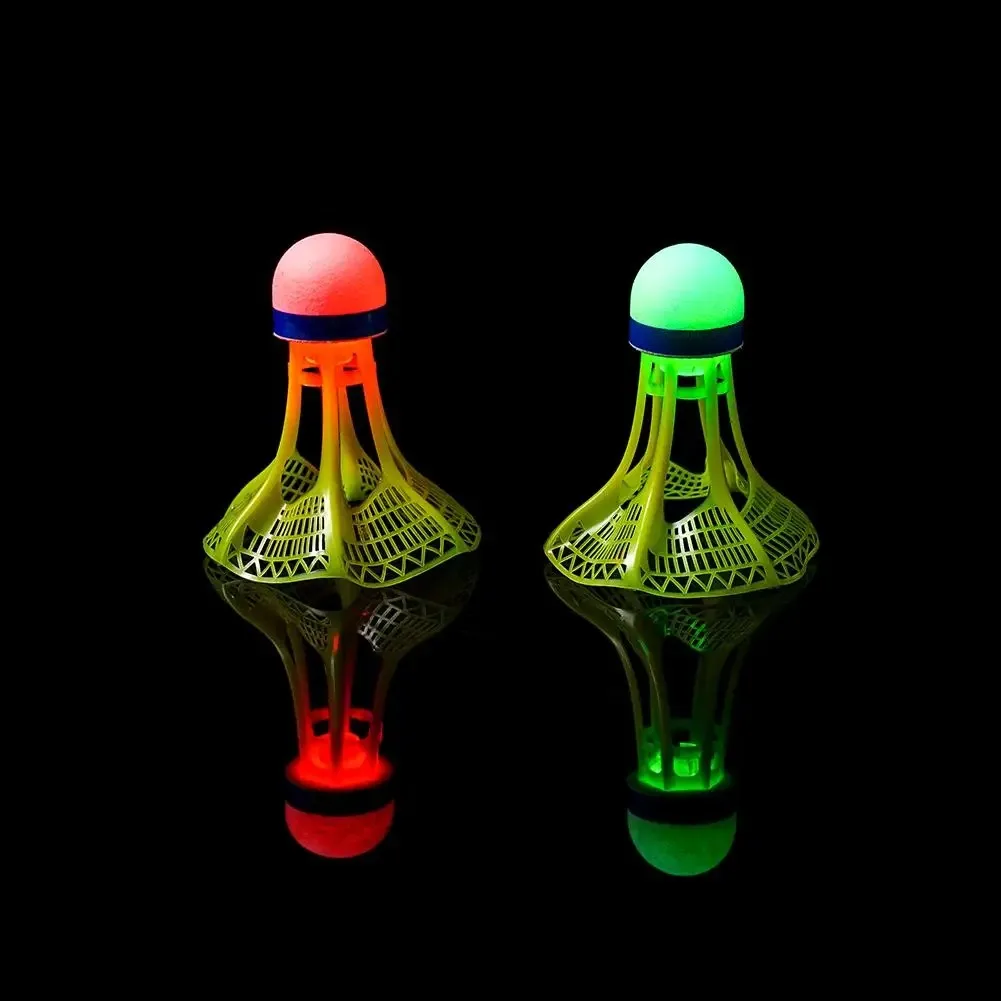 Pelota de Bádminton Luminosa Super Resistente al Viento, Pelota de Nailon Fluorescente Brillante para Exteriores con Luz, Irrompible para Jugar de Noche