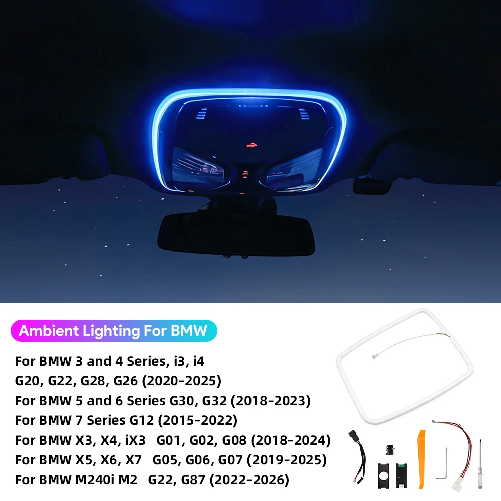 For BMW 4 Series G22 G26 6 Series G32 7 Series G12 X4 G02 X6 G06 X7 G07 M2 G87 G22 Synchronized Ambient Reading Light For BMW