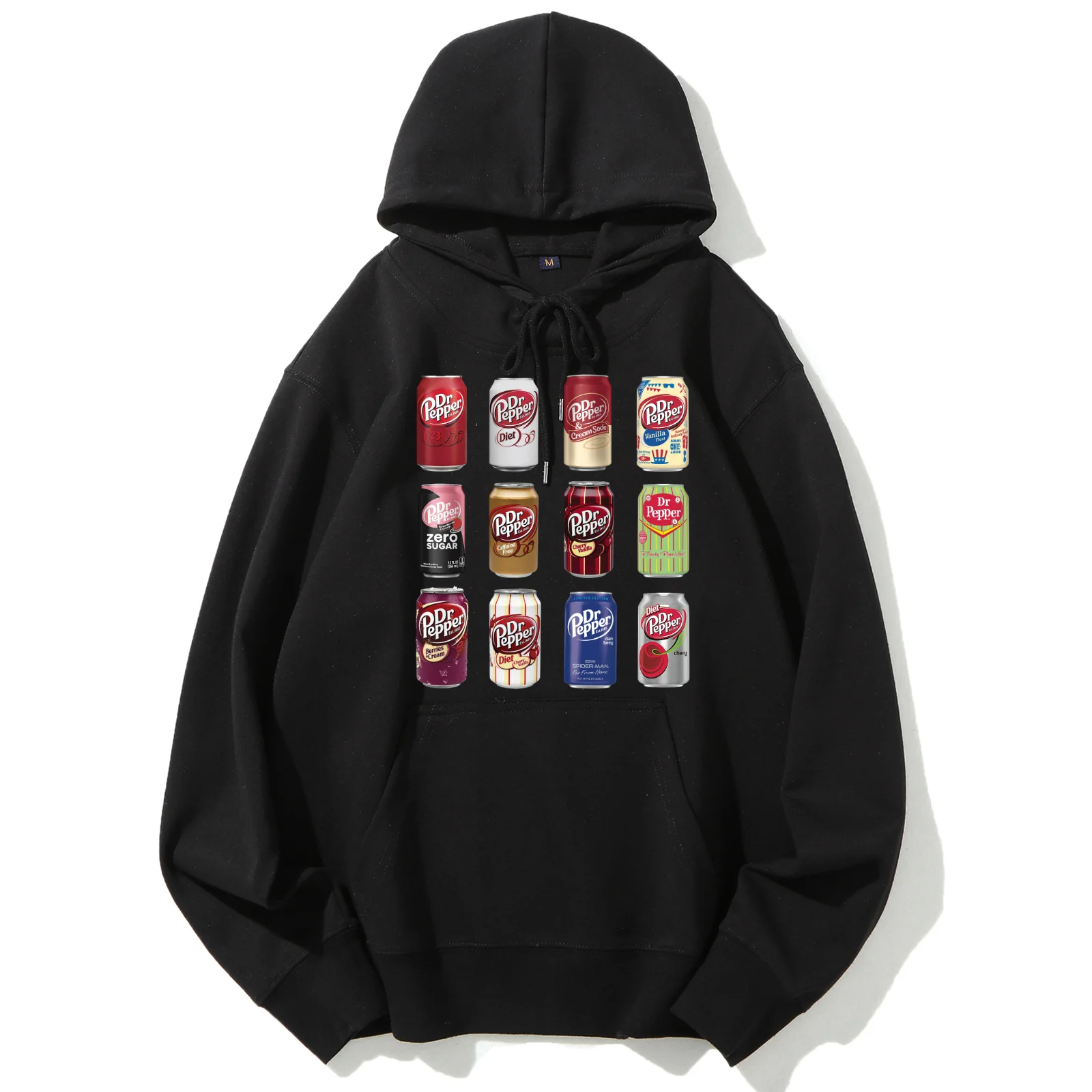 Dr Pepper Sweatshirt Casual Pocket Long Sleeve Hoodies Pullover Punk Graphic Tops Women\'s Clothing