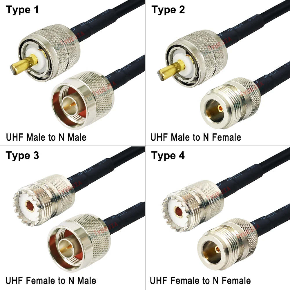 15CM-30M RG-58 Cable L16 N to SO239 PL259 UHF Male/Female to N Male Plug N Female Jack RG58 Jumper 50ohm RF Coax Extension Cable