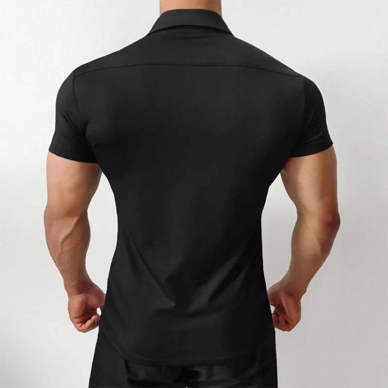 Ropa informal de verano para hombre, camisetas de manga corta para gimnasio, Fitness, correr, deporte, Camisas de compresión, Camisas hawaianas, sudadera