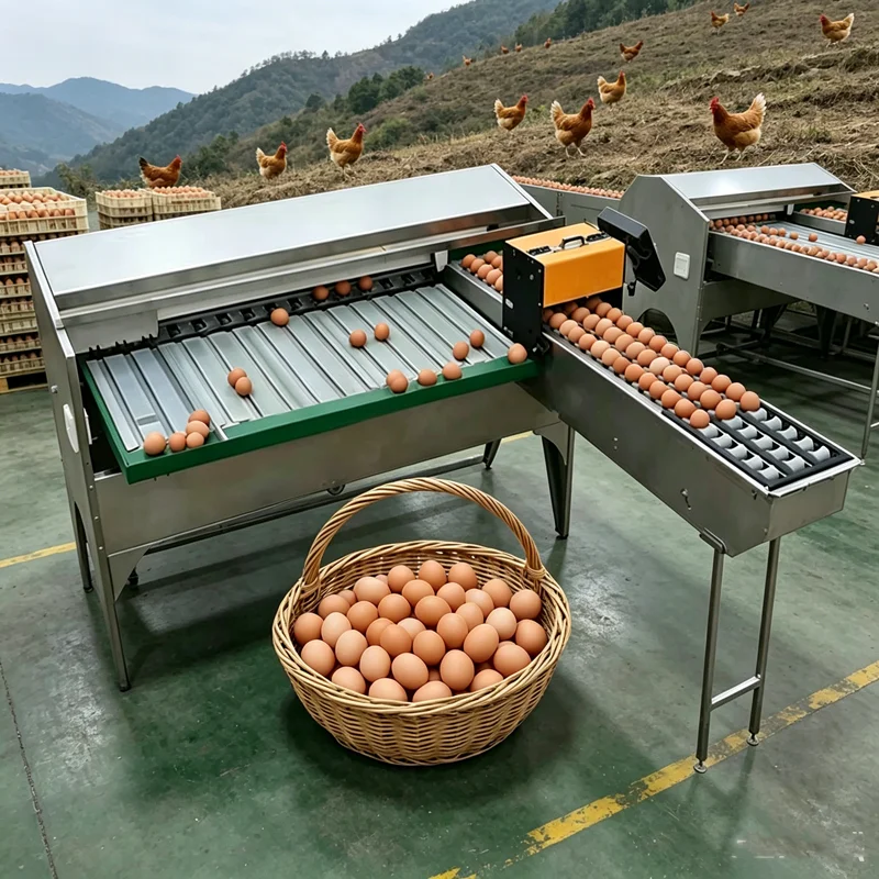 Egg Grading and Sorting Machine Durable Stainless Structure for Egg Sorting Commercial Production Line Customized