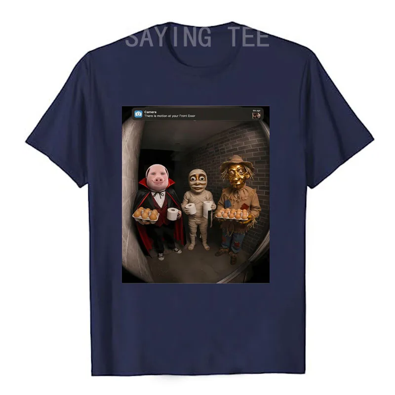 Tung Sahur Neegy Meme Doorbell John Pork Halloween-Kostüm Premium Weiches Baumwoll-T-Shirt Y2k Joke Brainrot Crew Persönlichkeitskleidung – Detail 22