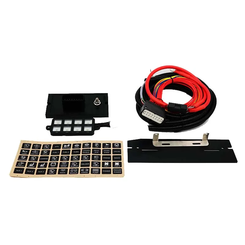 

Dc12V 24V Rgb Light on Off Control Alloy 8 Gang Switch Panel With App Prewire for Car Bus