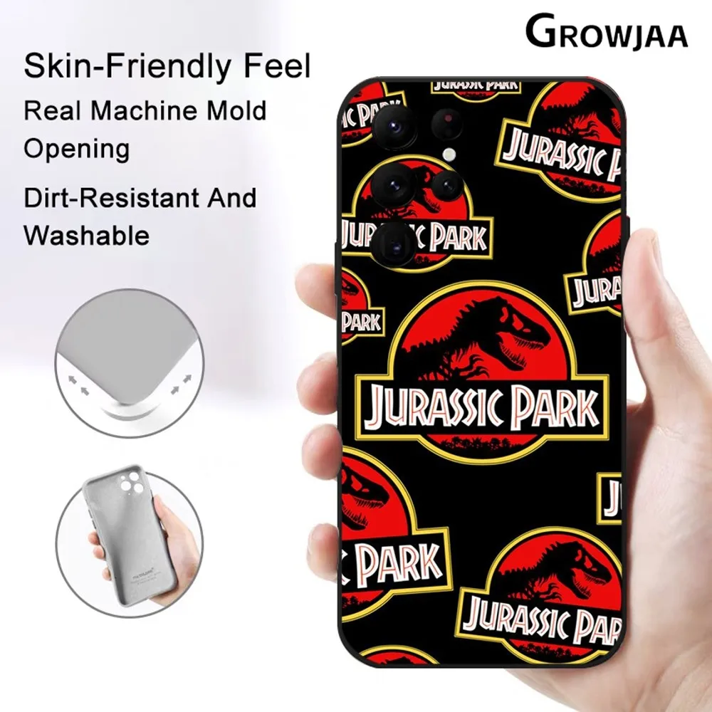 J-Jurassic Park Dinosaur World Phone Case for Samsung Galaxy S24 Ultra S22 S23 Ultra S21 S20 5G Protective Silicone TPU Funda