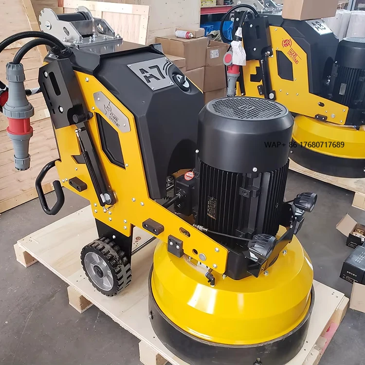 Best Selling 700mm Remote Control Concrete Floor Grinder Polisher 3-Head with Dust Vacuum & Gearbox Engine Motor-Core Components