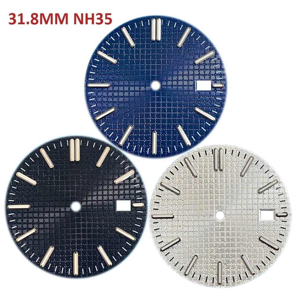 

31.8MM Watch Dial Single Calendar for NH35/NH35A Movement Wristwatch Dial Upgrade Accessories