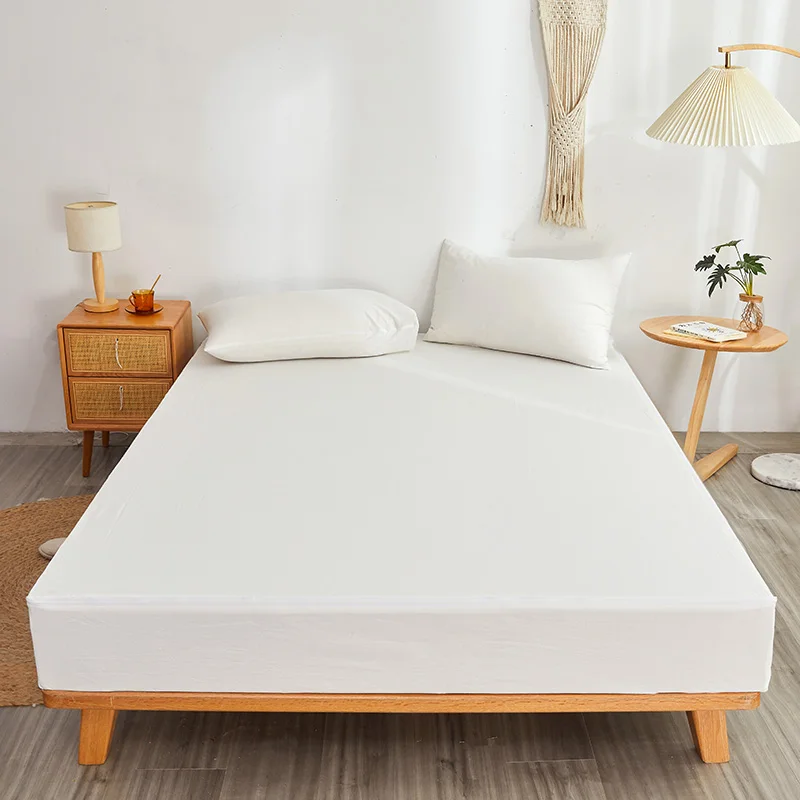 100% Cotton Mattress Cover with Zipper 6-Sides All Inclusive Mattress Protector Queen Bed Cover Customized Any Size Fitted Sheet