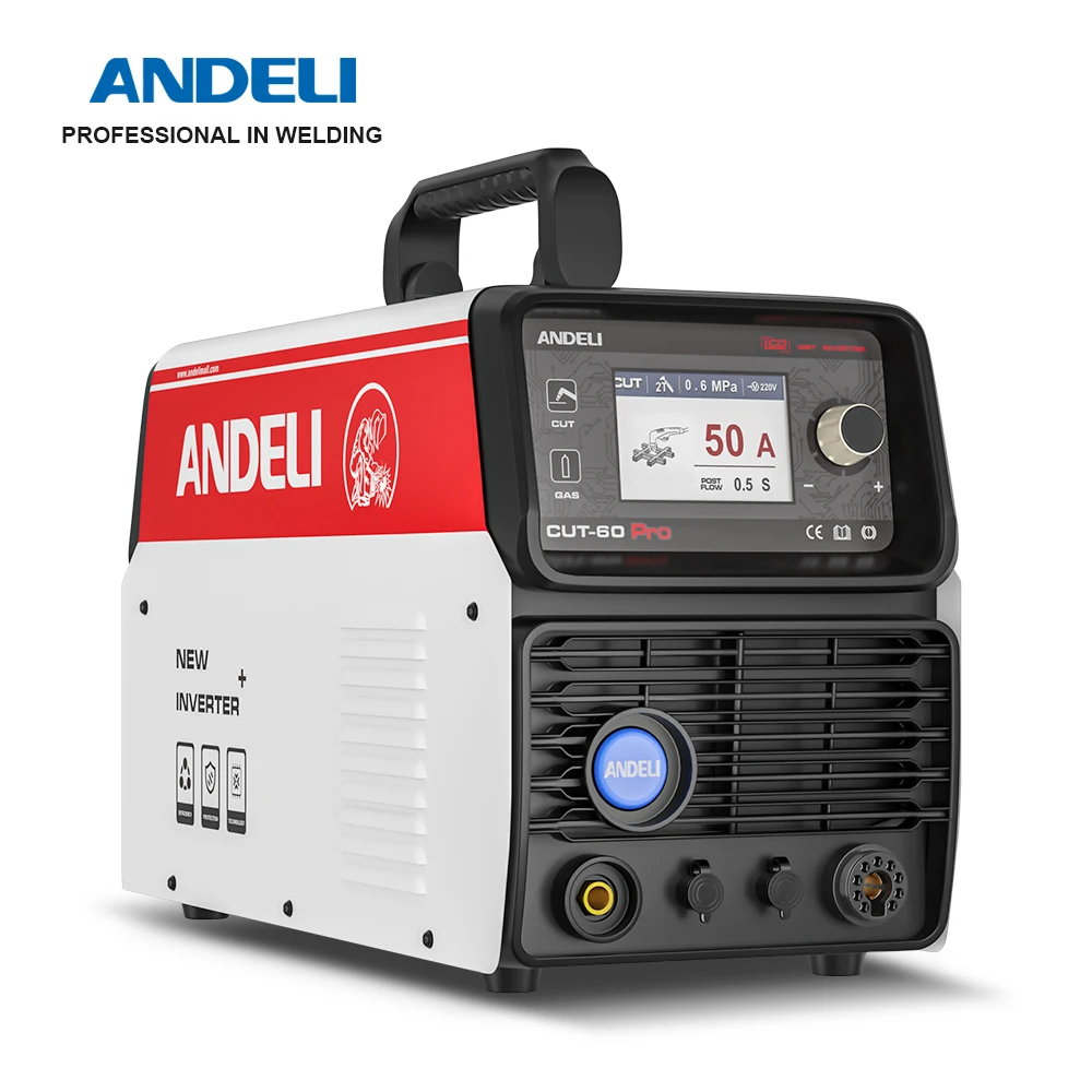 

Плазменный резак ANDELI CUT-60 PRO с прямым горелочным соплом, 220В и 440В, ЖК-дисплей, без ВЧ-поджига, 30 мм, с пилотной дугой, для плазменной резки