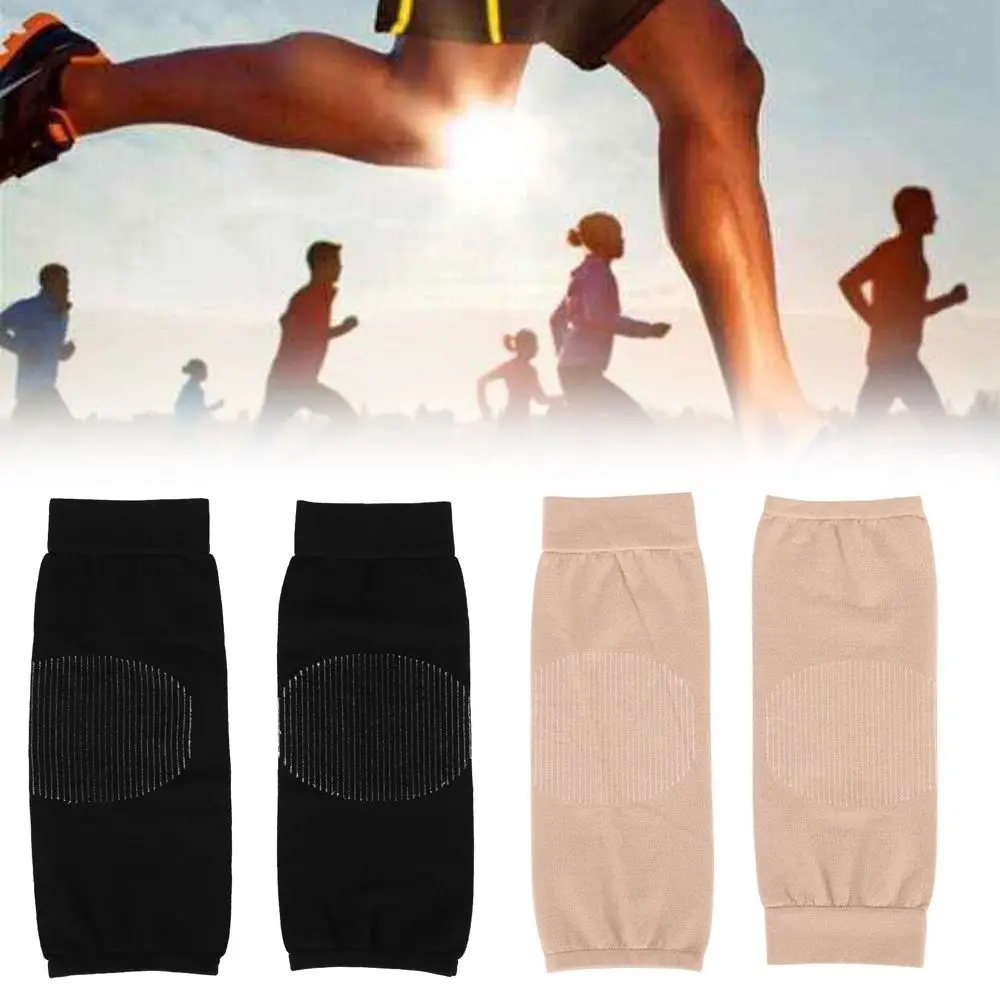 1Pair Fitness Outdoor Pain Relief Short Leg Cover Knee Protector Pad Leg Warmers Knee Sleeves Invisible Silk Stockings