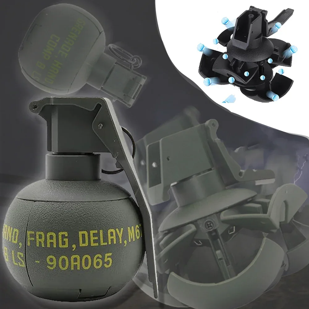 

Тактические имитационные гранаты Airsoft M67, пластиковые игрушки с кольцом для выдергивания, 2 штуки, для ролевых боевых игр, модель-реквизит