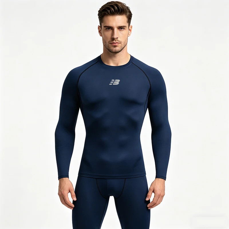 Men Running T-shirt Compression Long Sleeve Sport Tees Gym Fitness Sportshirts Male Jogging Tracksuit Homme Athletic Shirt Tops