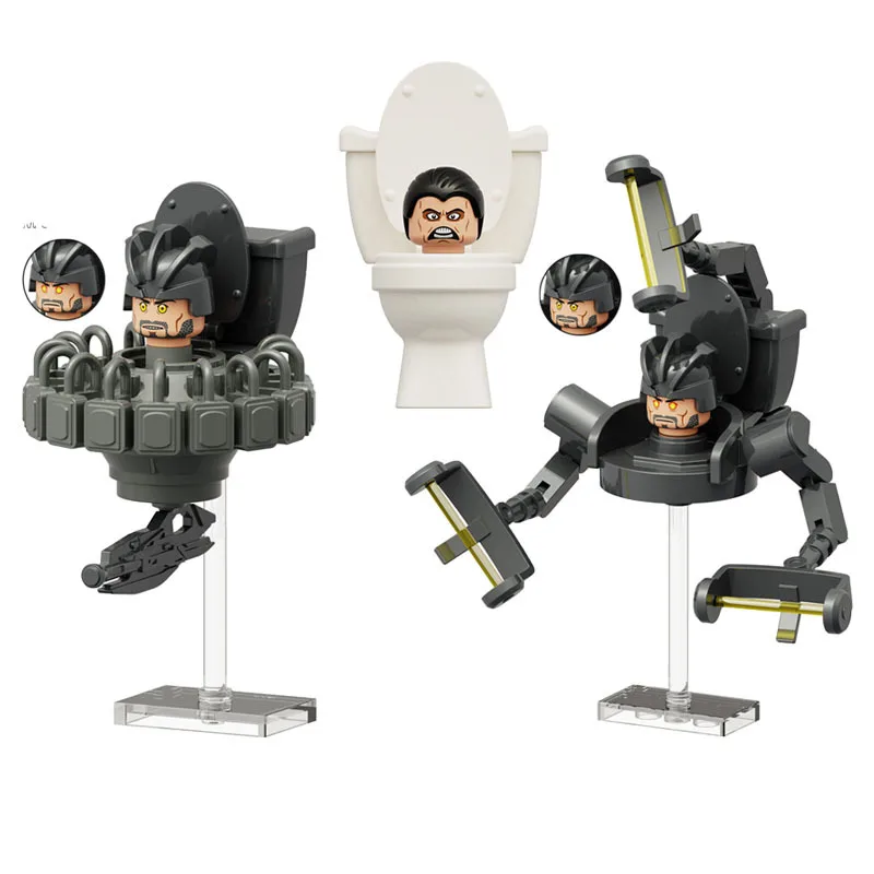 3-teiliges Set Skibidi Toilet Spiel-Peripheriefiguren Speakerman TV Man Cartoon-Charakter Modell Sammlerspielzeug Geburtstagsgeschenke – Detail 3