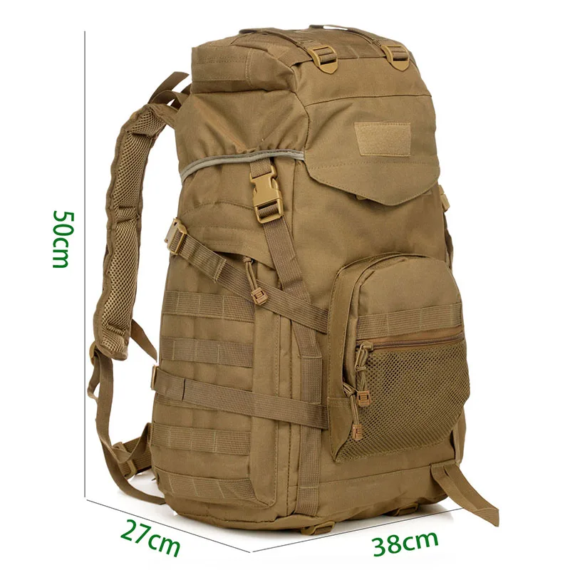 60L Large Capacity Camouflage Camping Mountaineering Rucksack Travel Cycling Tactical Attack Backpack Hiking Bags