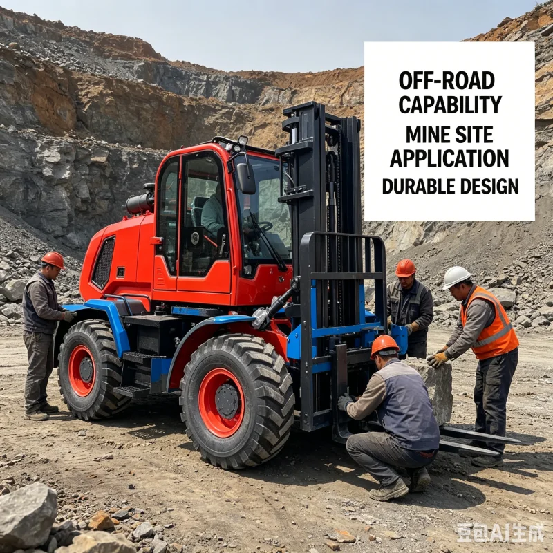 High Ground Clearance All Terrain Forklift For Poland With Diesel Hydraulic Drive And Wide Base Tires For Extreme Mud