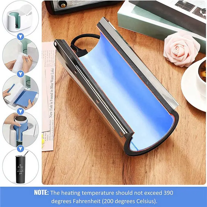Exquisite-12 Pcs Sublimation Tumbler Wrap Silicone Sheets With Mug Press Bundle Accessories And Mug Press Sublimation Machine