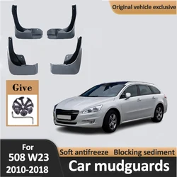 Mud Flaps For Peugeot 508 W23 1 Gen 2010-2018 2011 2012 2013 Wheel Mudguards Mudflaps Front Rear Fender Car Accessories Styling