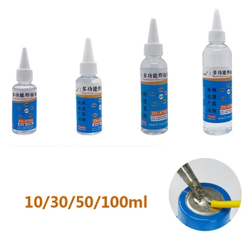 10/30/50/100 ml Lehimleme Akısı Sıvı Lehimler Su Paslanmaz Çelik galvanizli Levha/Bakır/Demir/18650 Pil Kaynağı
