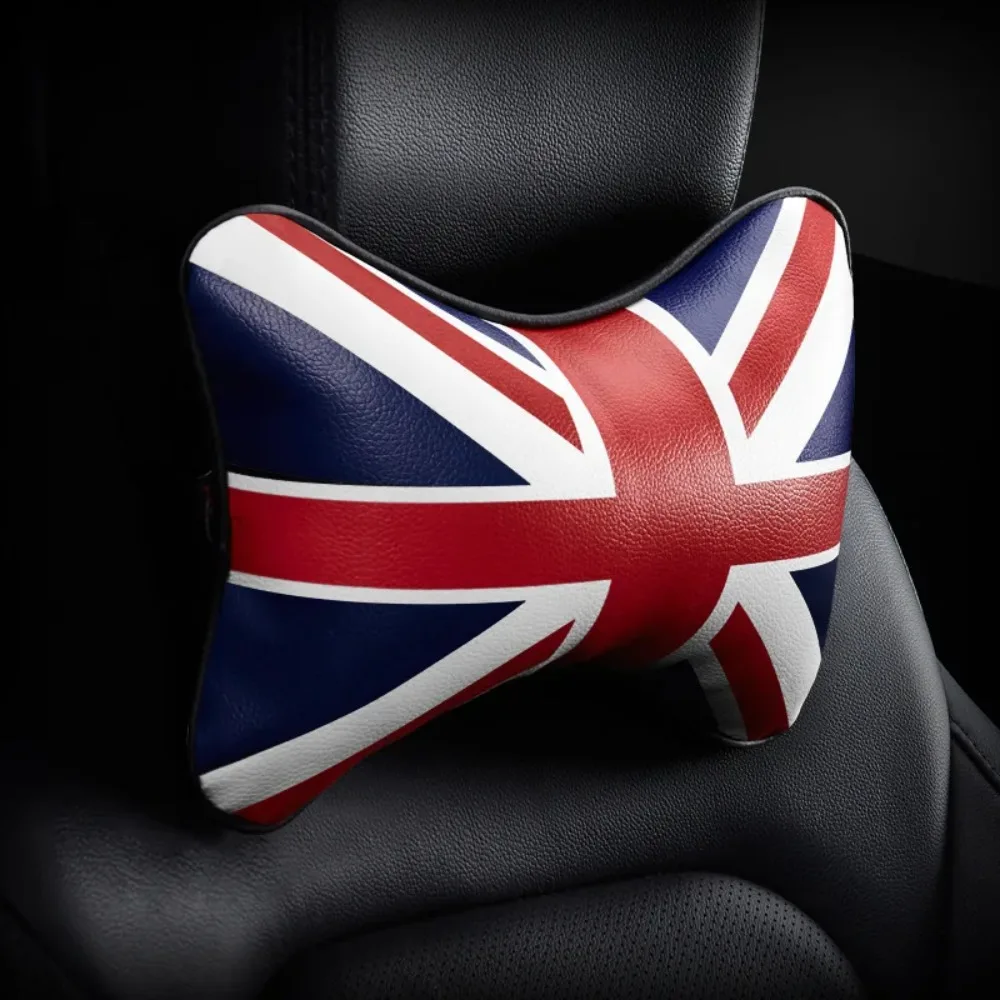 Car Neck Pillow Union Jack Flag Design Comfortable Headrest Cushion for Car Seat Universal Fit ICar Accessories nterior Decor
