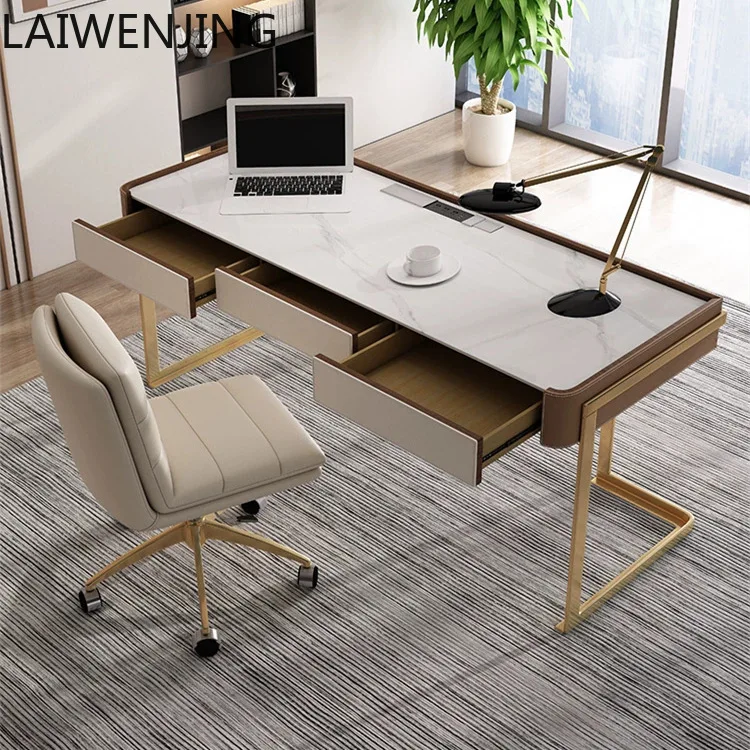 

SGF light luxury rock slab desk high-end computer desk modern office simple writing desk