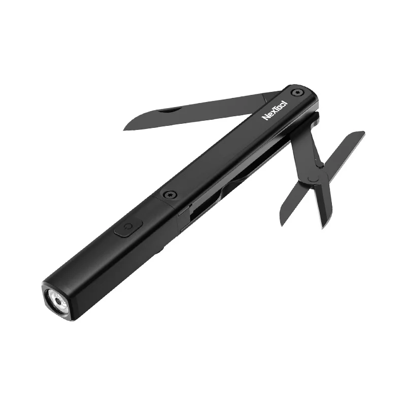 NexTool Mini Multi Tool 3 in 1 Pocket Knife Scissors Pen Tools N1 Portable Outdoors USB Rechargeable IPX4 Waterproof Flashlight