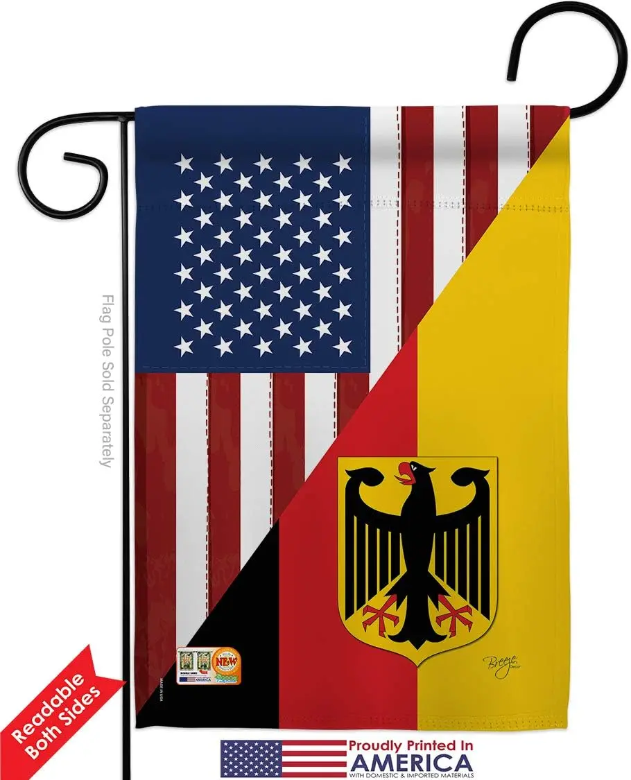 US Friendship German Garden Flag Regional USA American Alliance World Country Particular Area Small Decorative Gift Yard House B