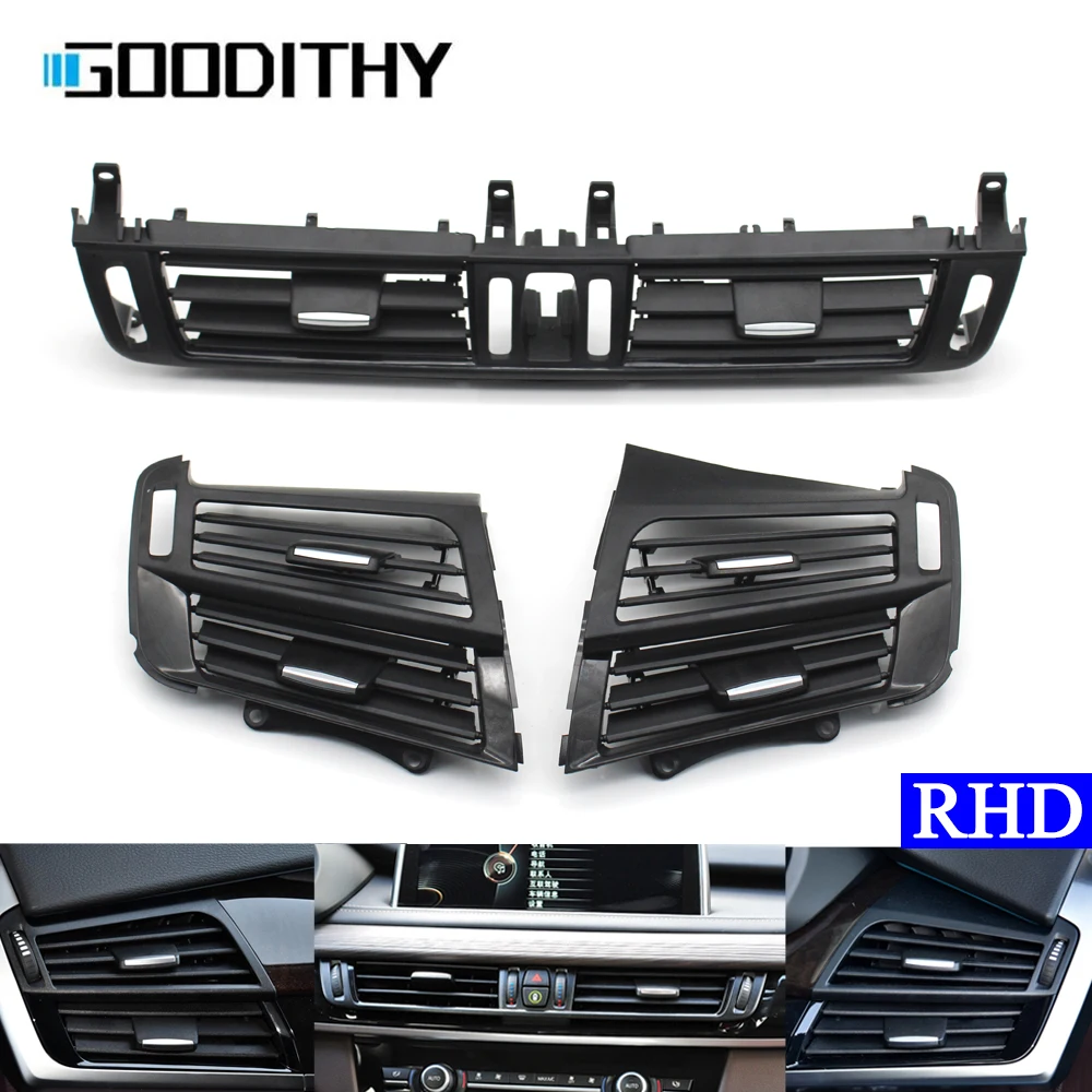 

RHD Car For BMW X5 X6 F15 F16 F85 F86 2014-2018 Dash Center Middle Air Vent Outlet Cover Left Right AC Vent Grille Panel